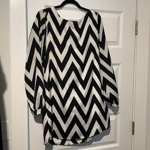 Black & White Chevron Dress